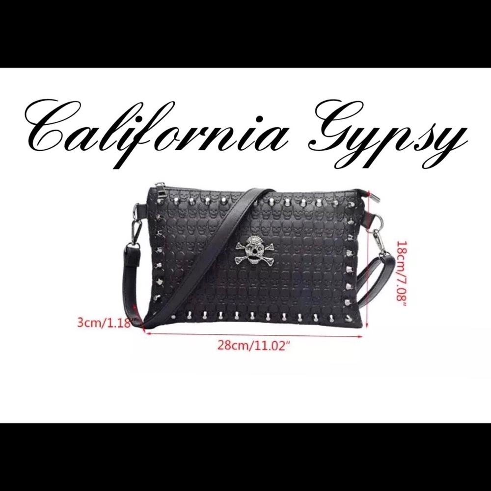 Skull Studded Crossbody Bag - Picture 4 of 6